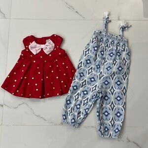 Bundle of 2 Baby gils Cloth (Maggie & Zoe Baby Dress/Rachel Zoe Romper